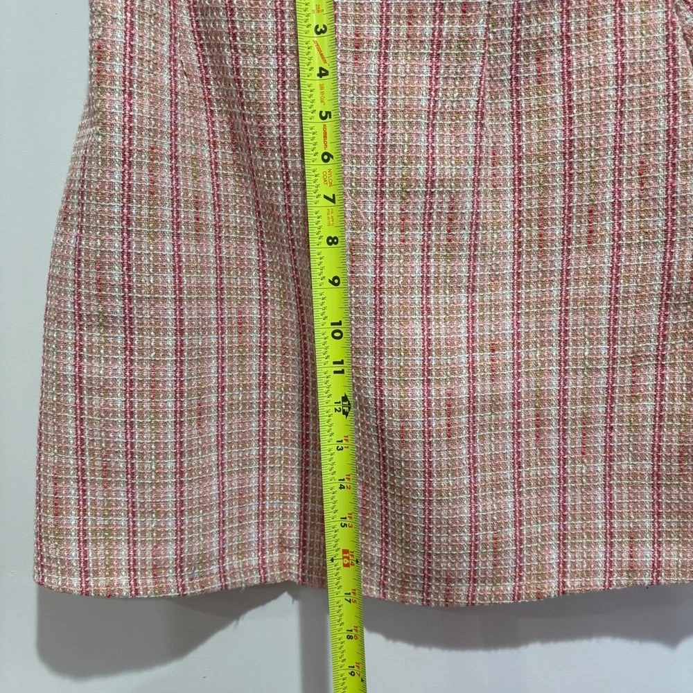 Milk and Honey Pink Tweed Crop Top Women's Skirt Set - Picture 5 of 7